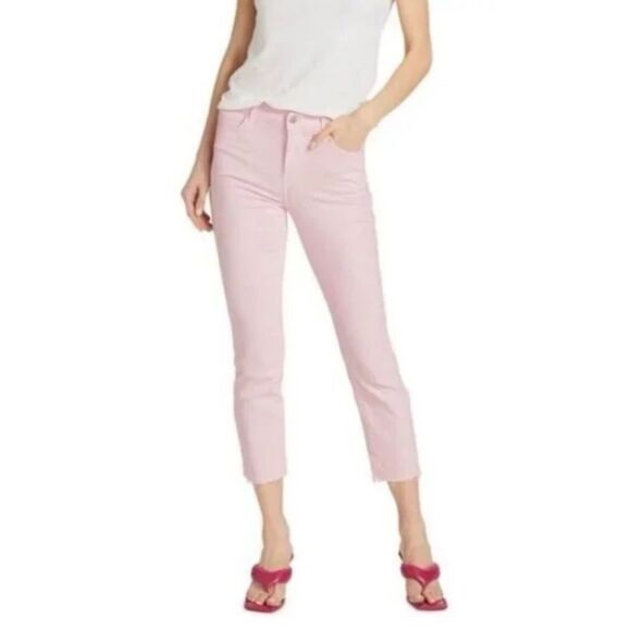 L'AGENCE Sada High Rise Cropped Soft Pink Ankle Jeans, Size 29 NWT - Picture 1 of 11